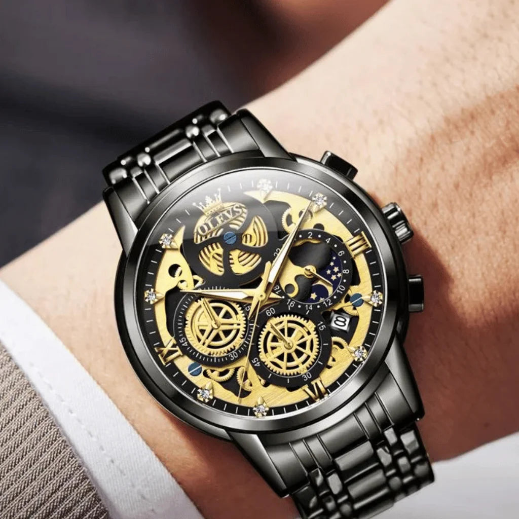 Olevs Montre Homme Tendance Le Mans | Noire